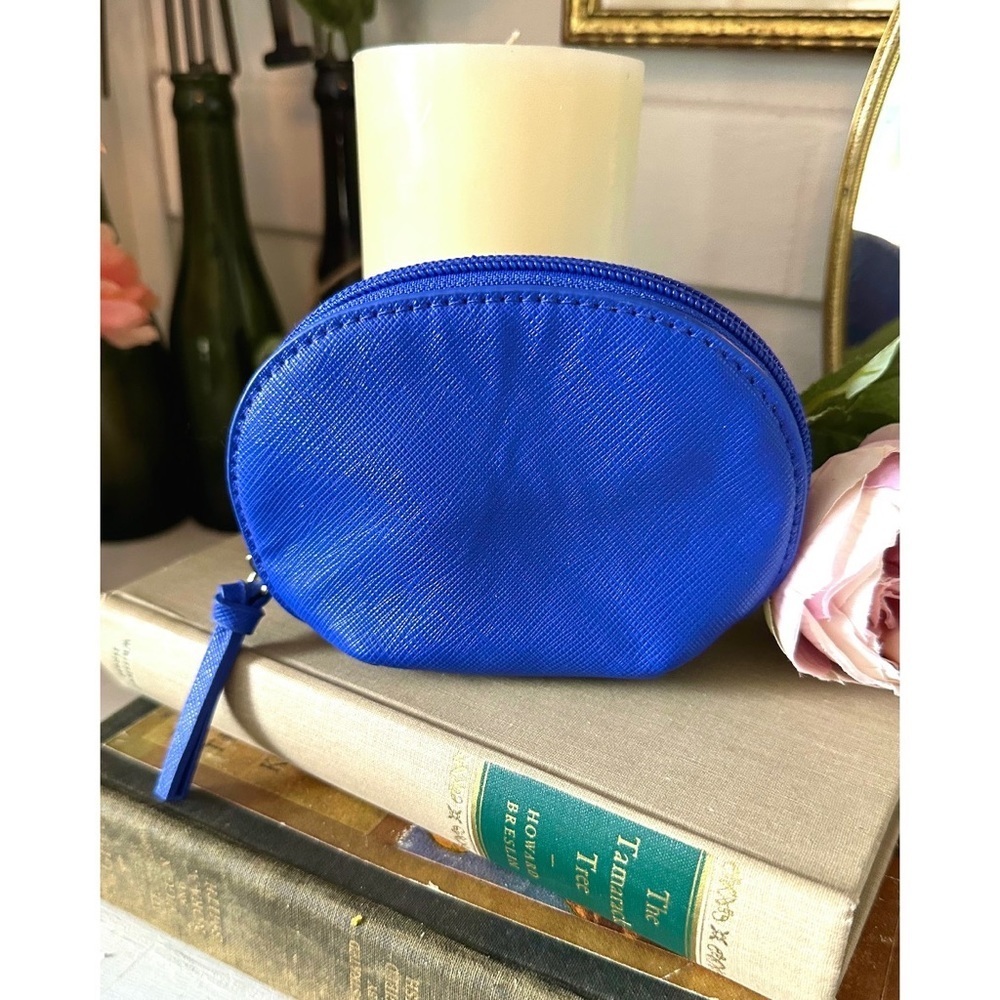 Merona bright blue coin pouch with zipper